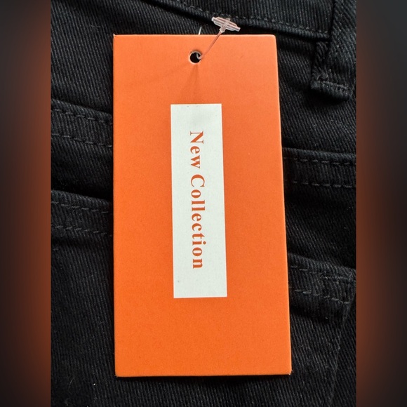 New Collection Black Pearl Embellished Wide Leg Jeans small NWT - Picture 6 of 6